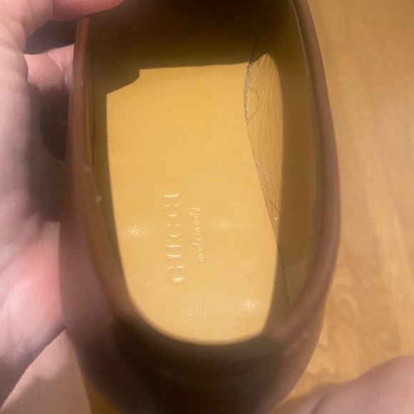 Gucci women’s Jordaan Sweet  Chestnut Leather Slip-On Loafers - Picture 8 of 10